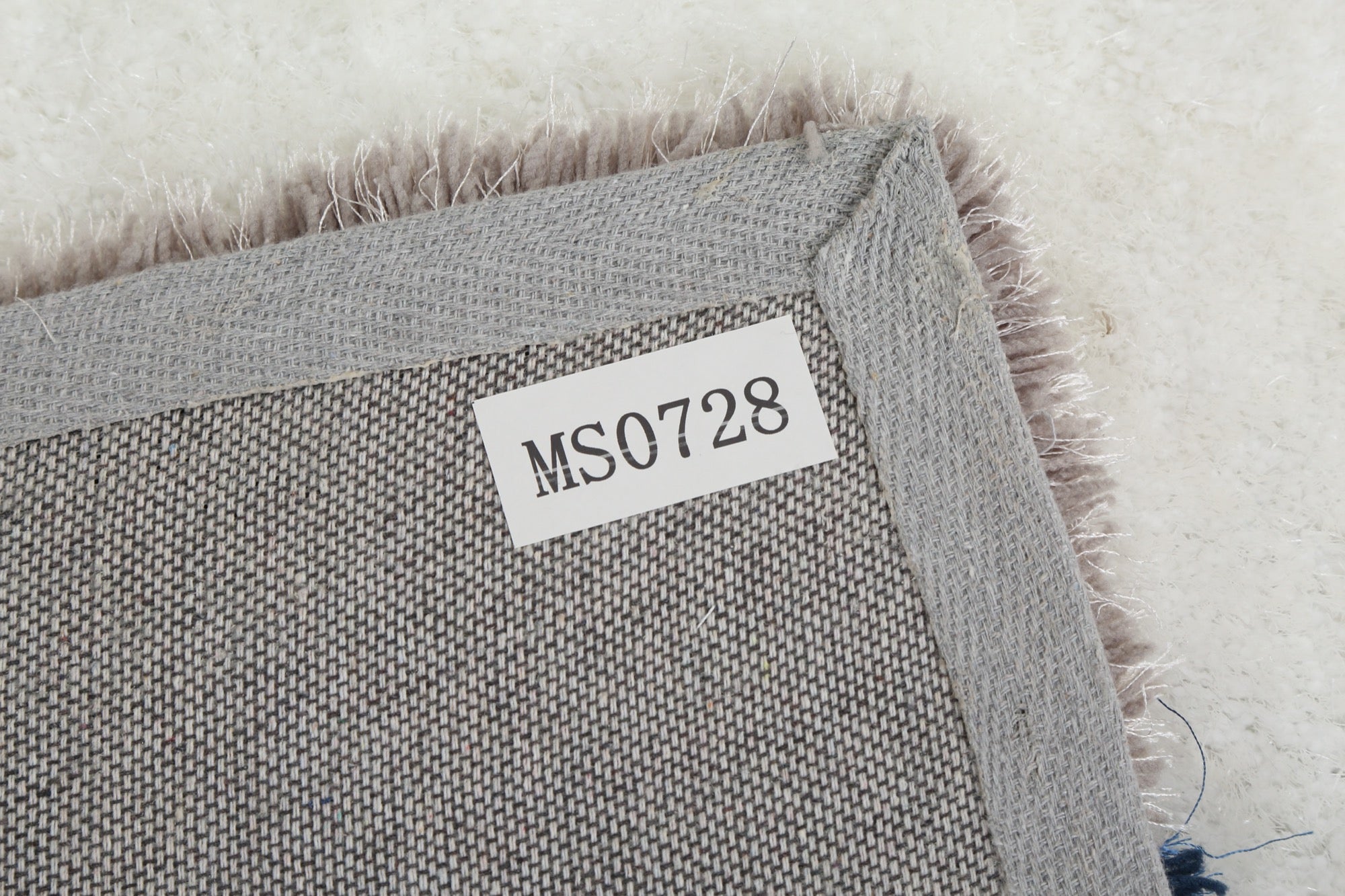 Mateos Shag Navy/Beige/White Runner - Adams Furniture