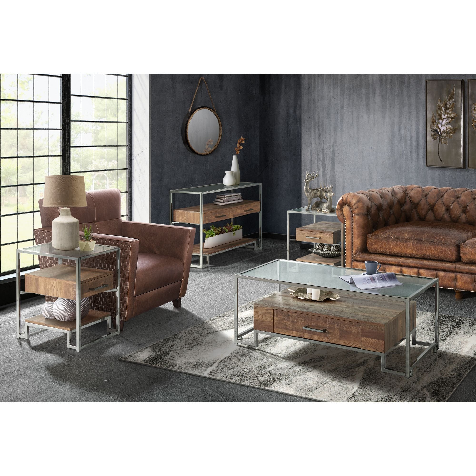Matrix Chairside End Table - Adams Furniture