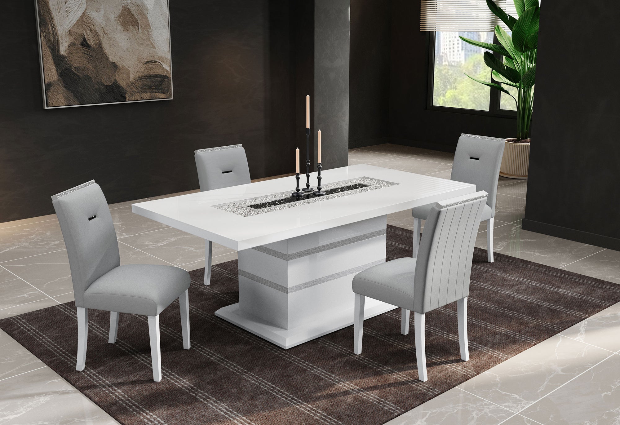 Lily 5 Piece Dining Set - Adams Furniture