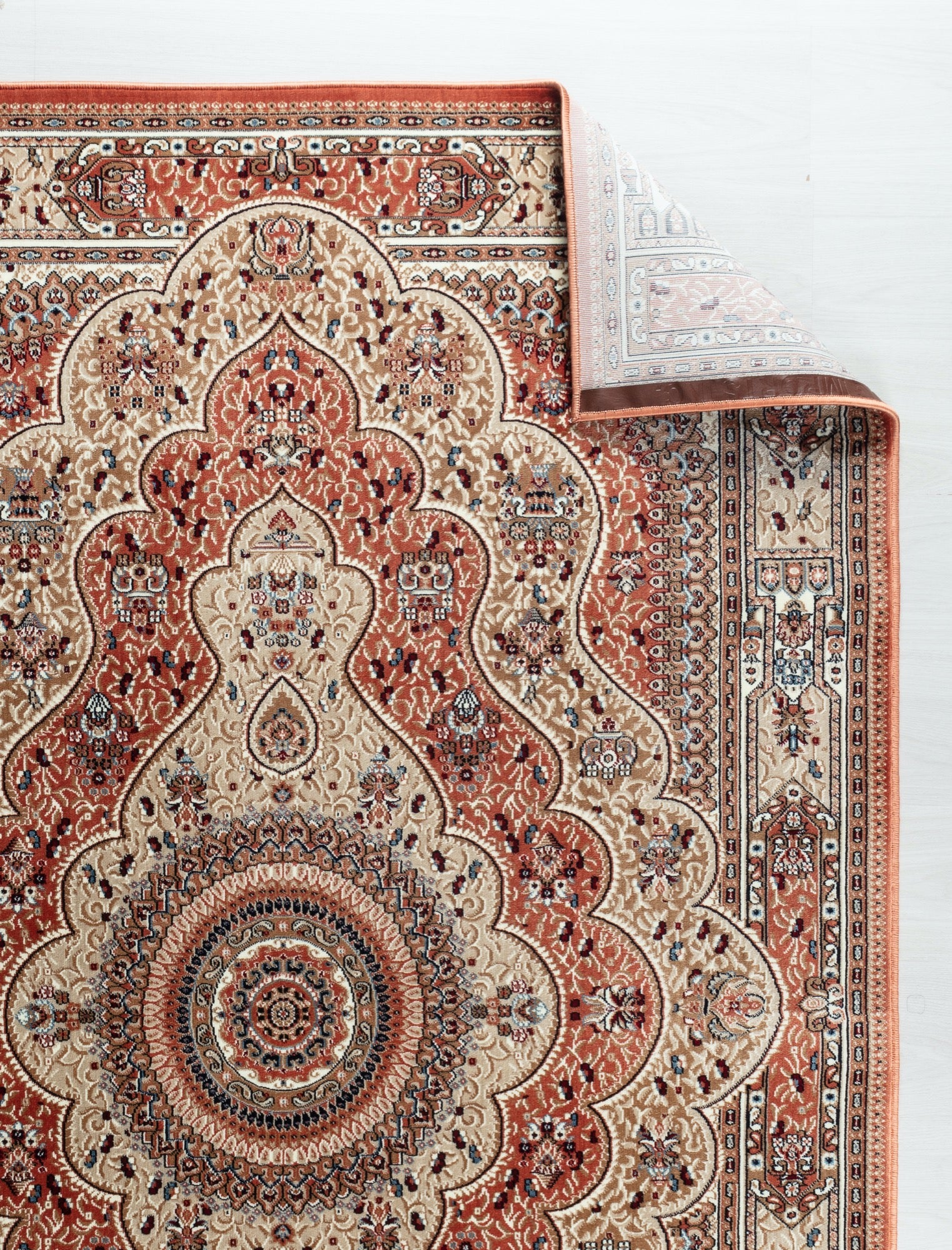 Prime Multi Color Orange 8x11 Area Rug - Adams Furniture