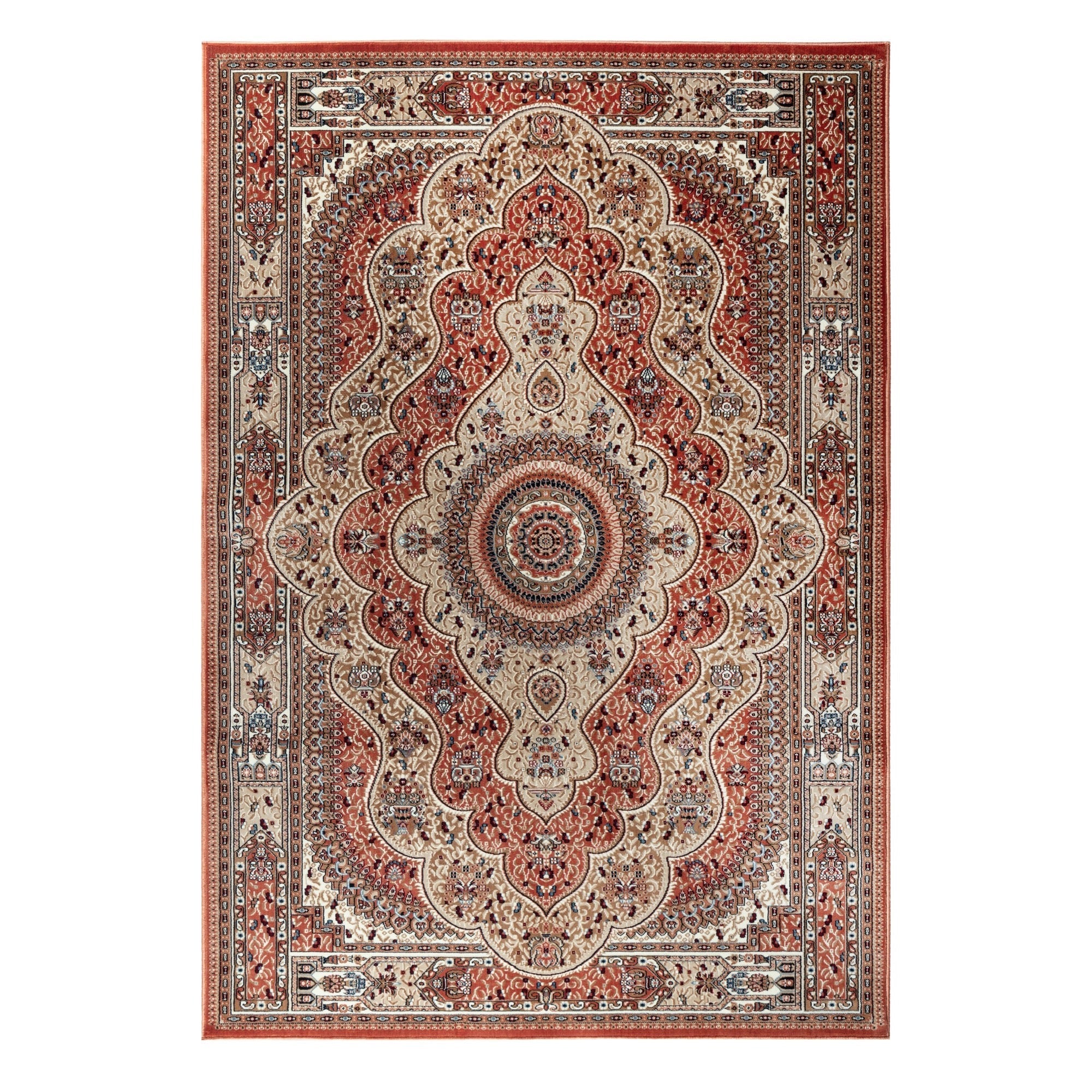 Prime Multi Color Orange 5x8 Area Rug