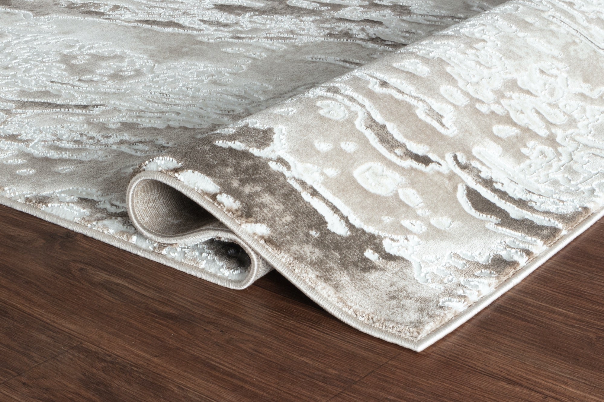 Petra Brown and Beige 8x11 Area Rug - Adams Furniture