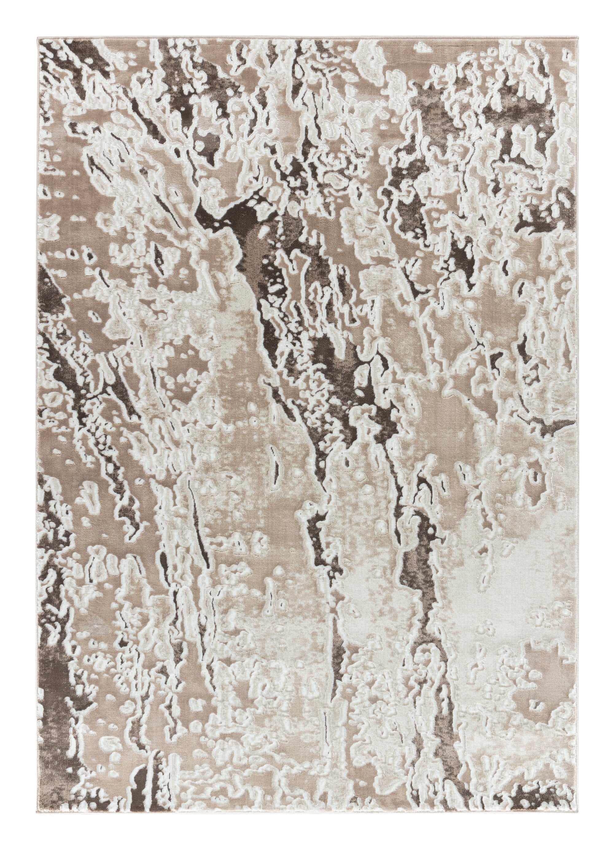 Petra Brown and Beige 5x8 Area Rug - Adams Furniture