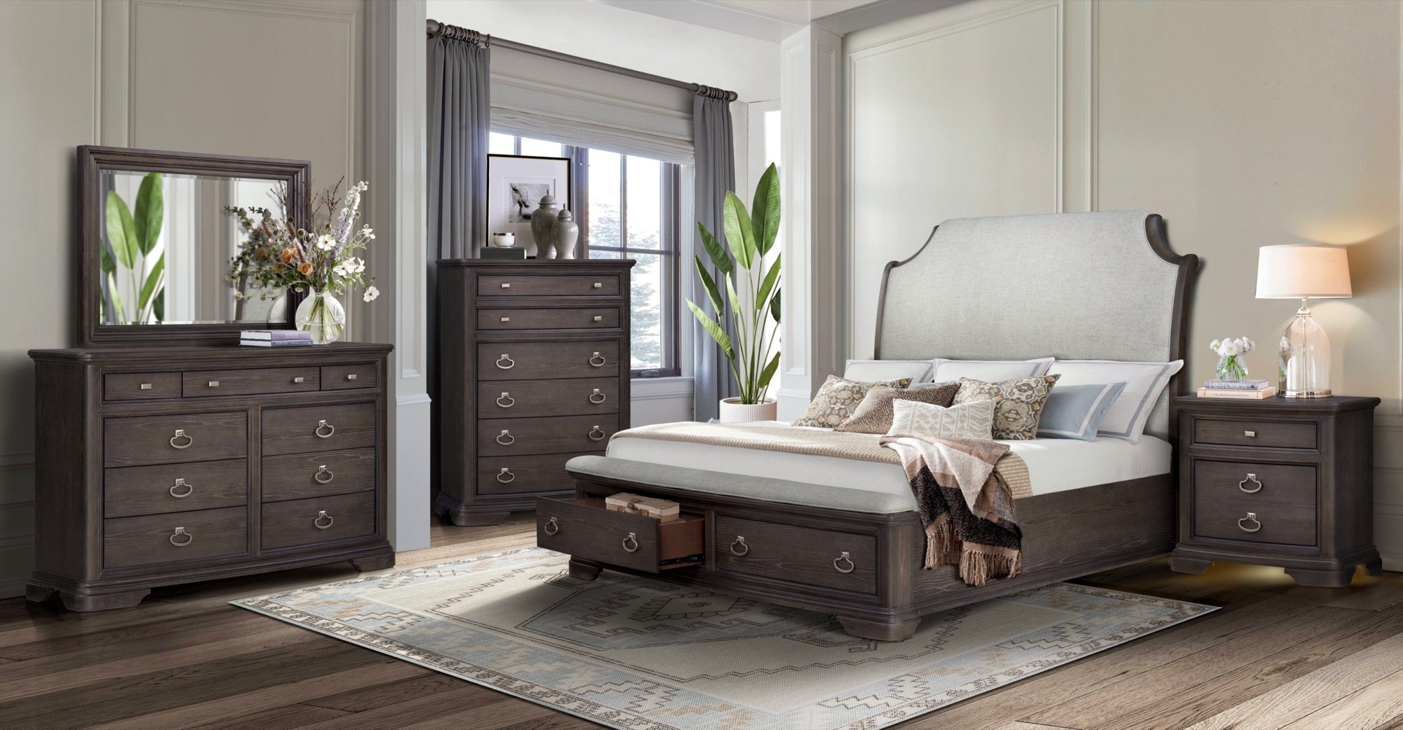 Lucy Queen 3 Piece Bedroom Set - Adams Furniture