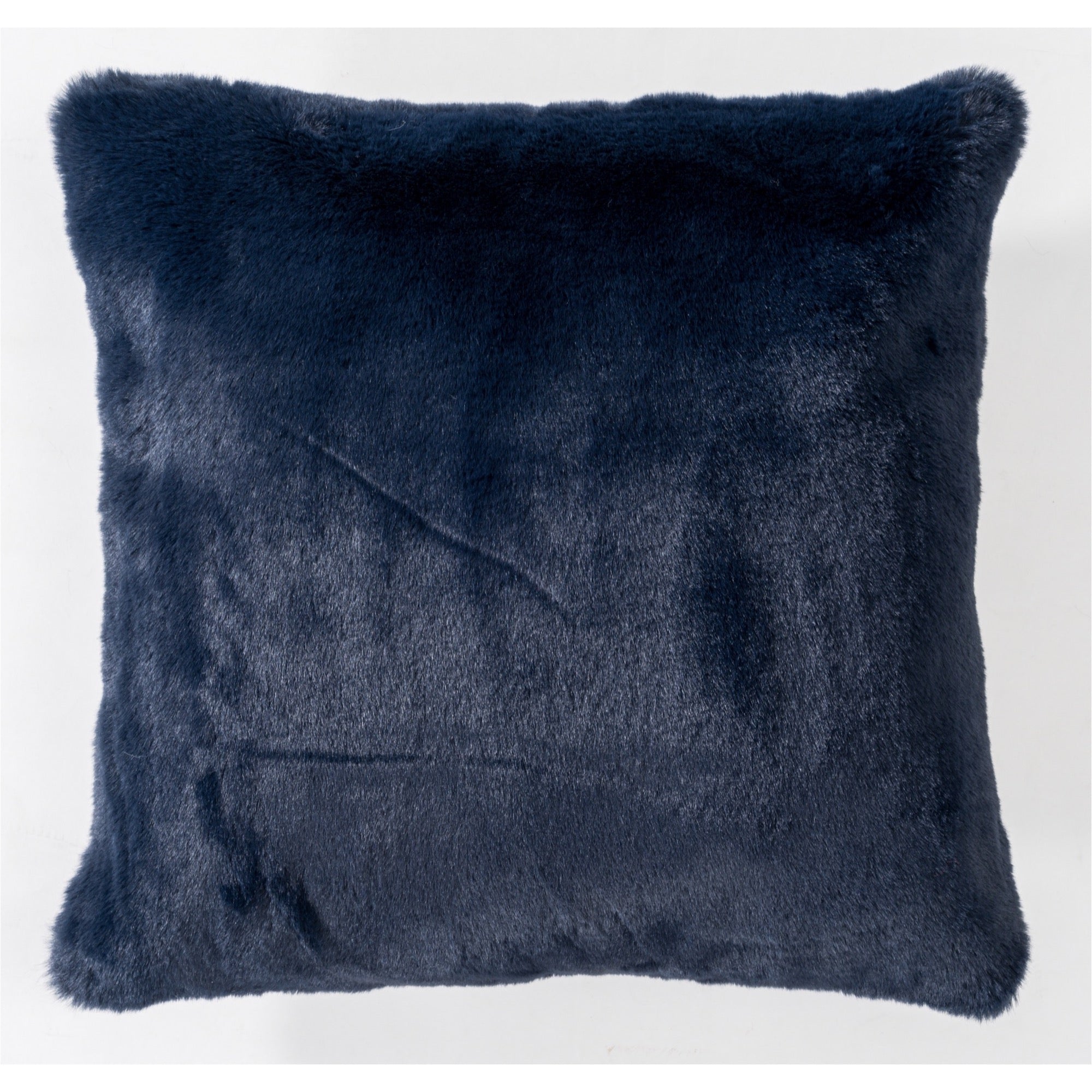 Faux Rabbit Fur Navy Pillow