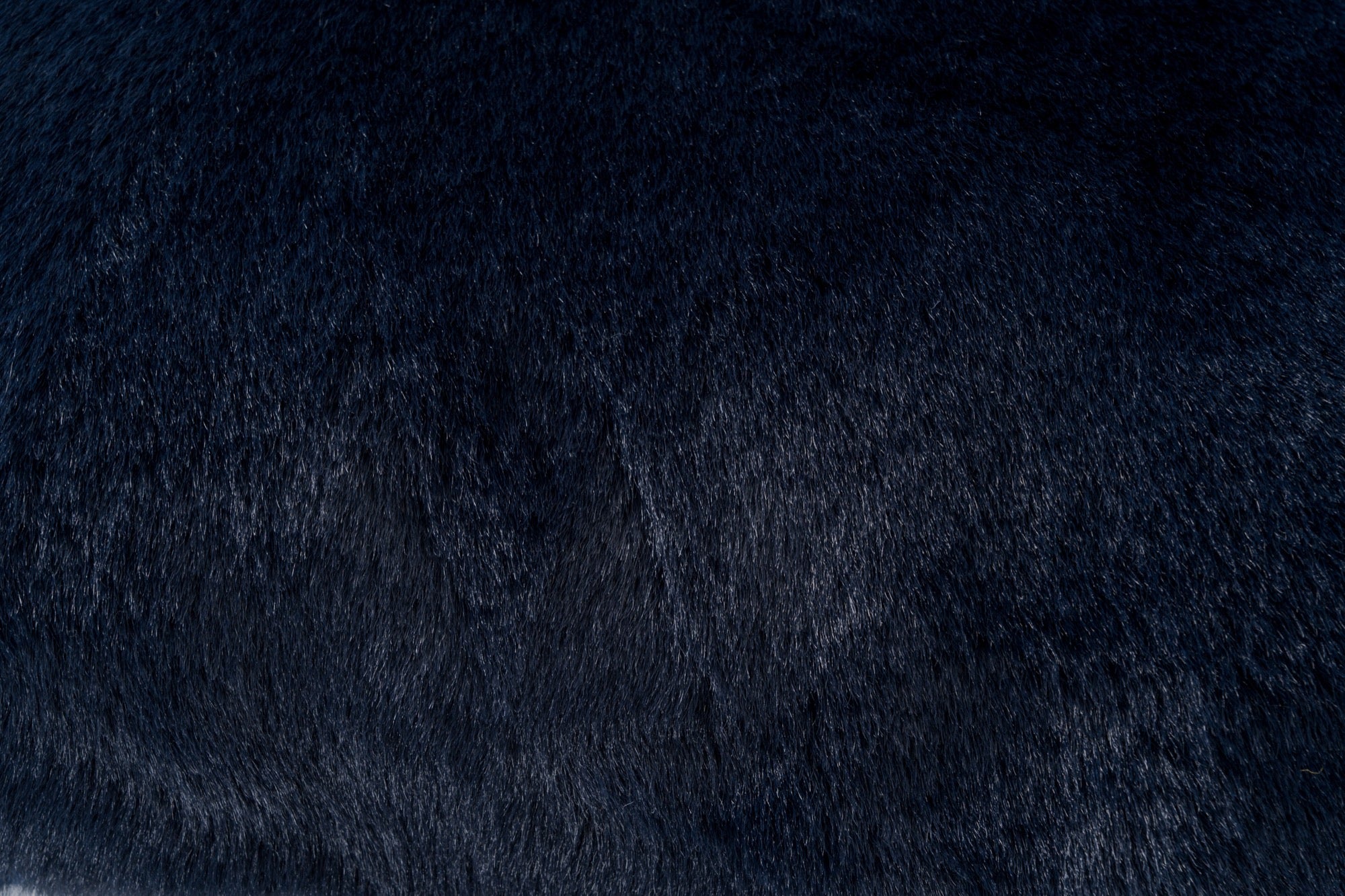 Faux Rabbit Fur Navy Pillow - Adams Furniture