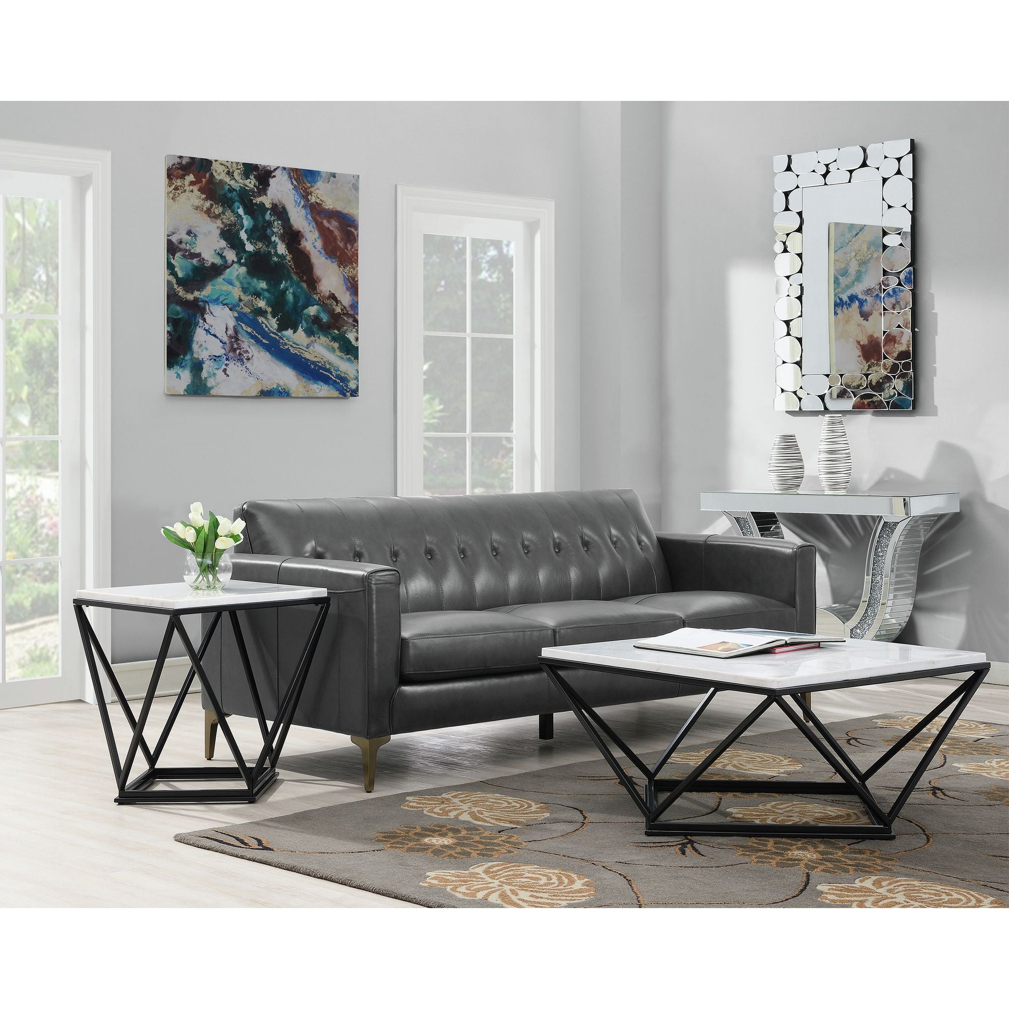 Riko End Table W/ Metal Leg - Adams Furniture