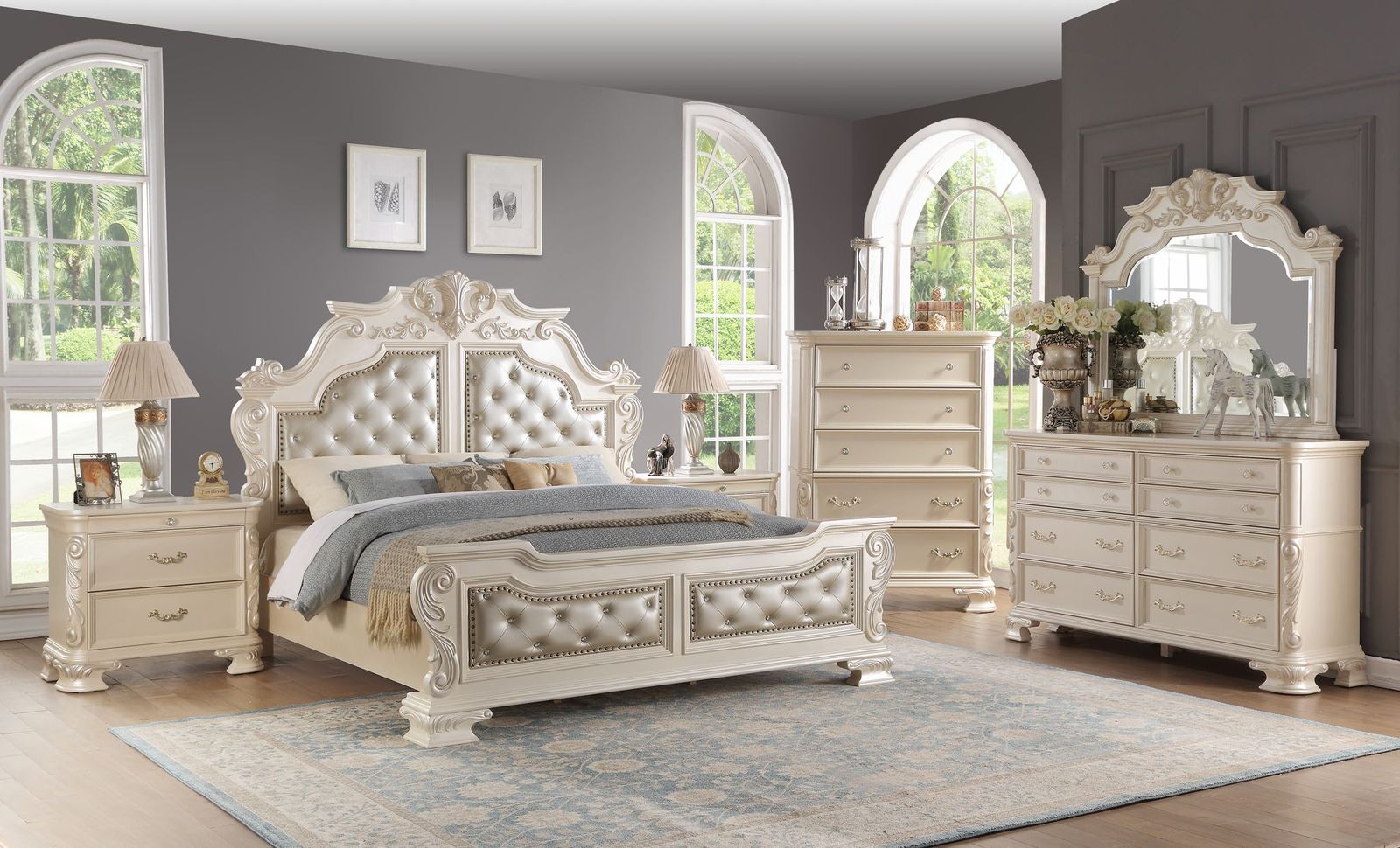 Violet King Bed