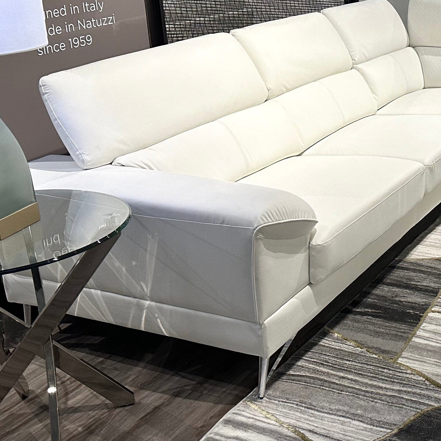 Seattle White Sectional - Adams Furniture