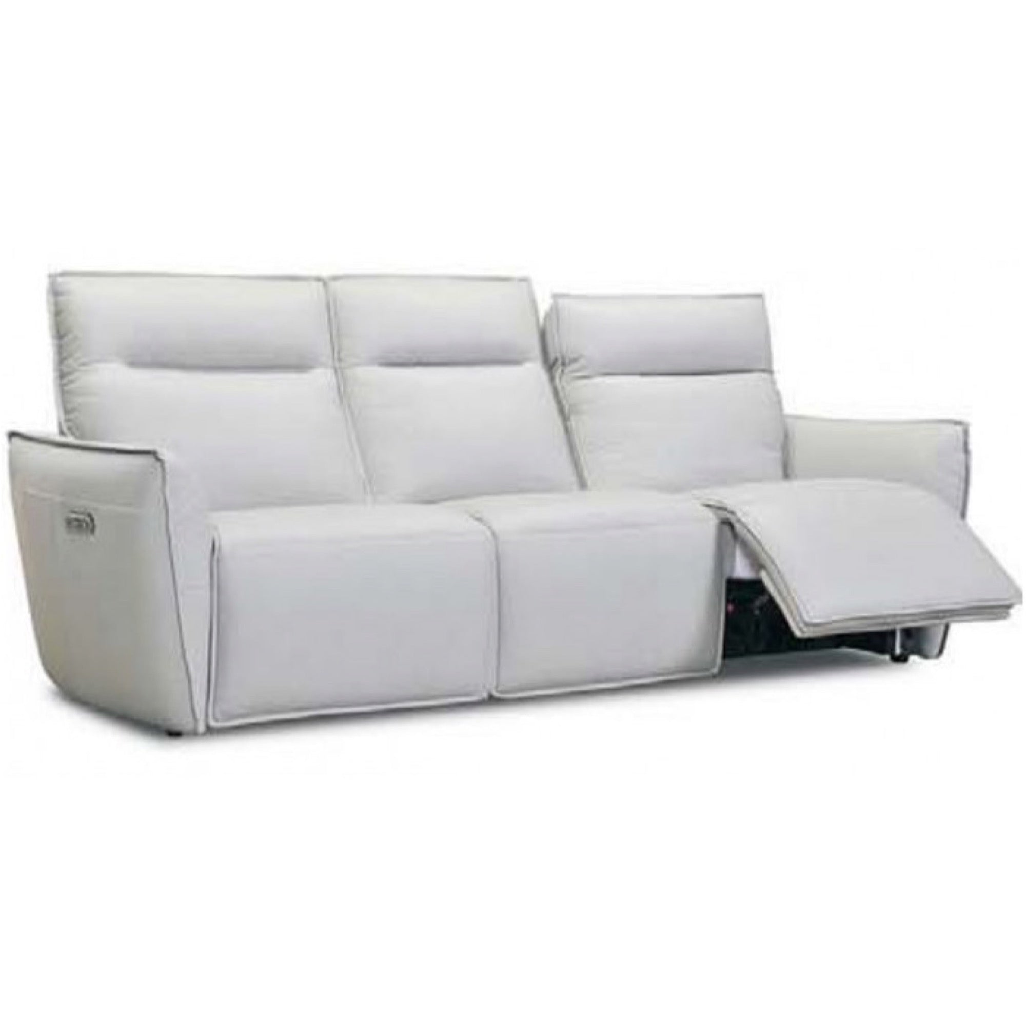 Atollo Dove Grey Power Reclining Sofa - Adams Furniture