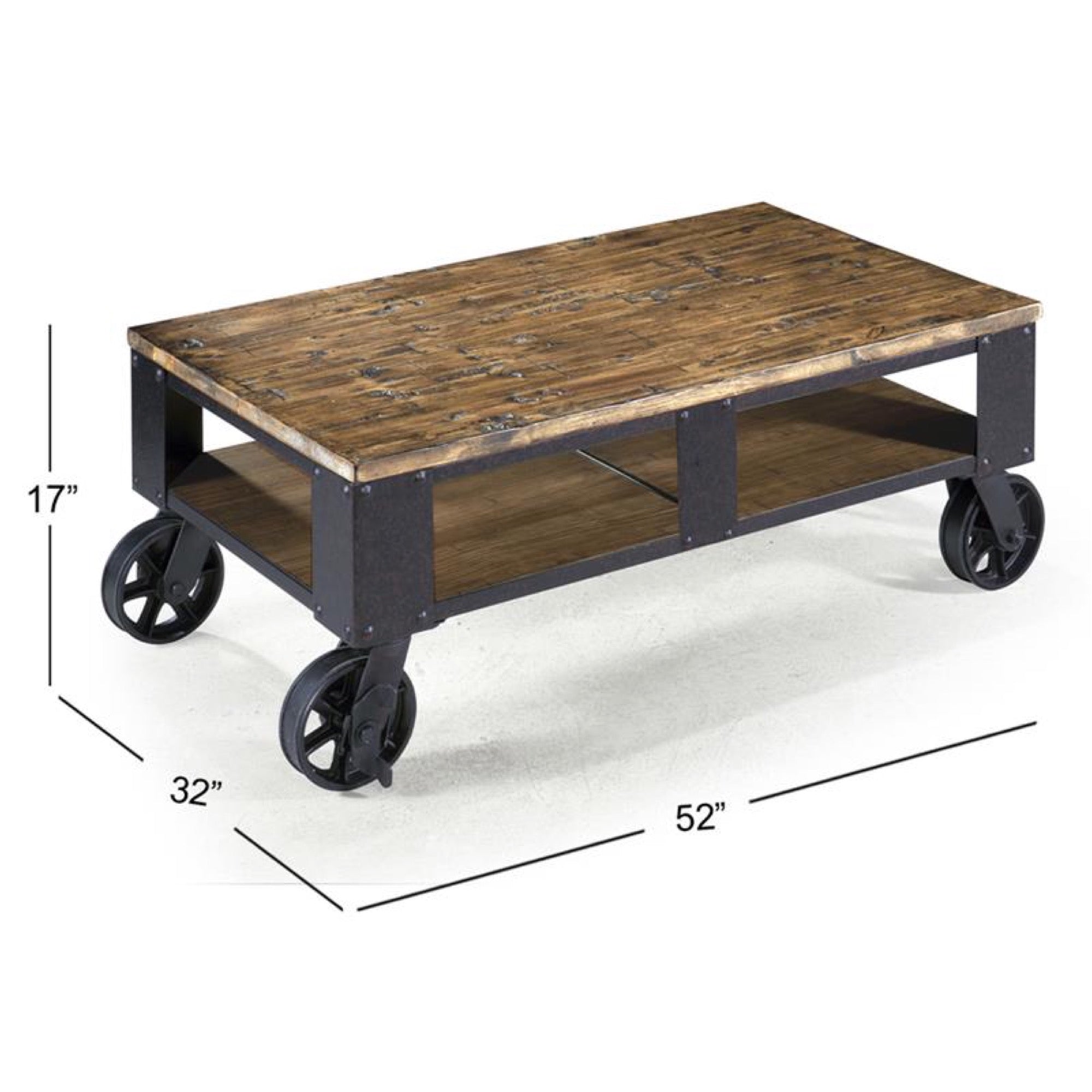 Contemporary Coffee Table on Casters