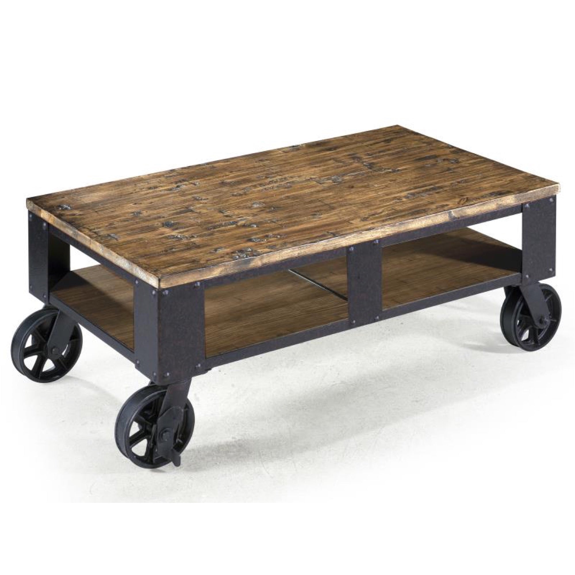 Contemporary Coffee Table on Casters - Adams Furniture