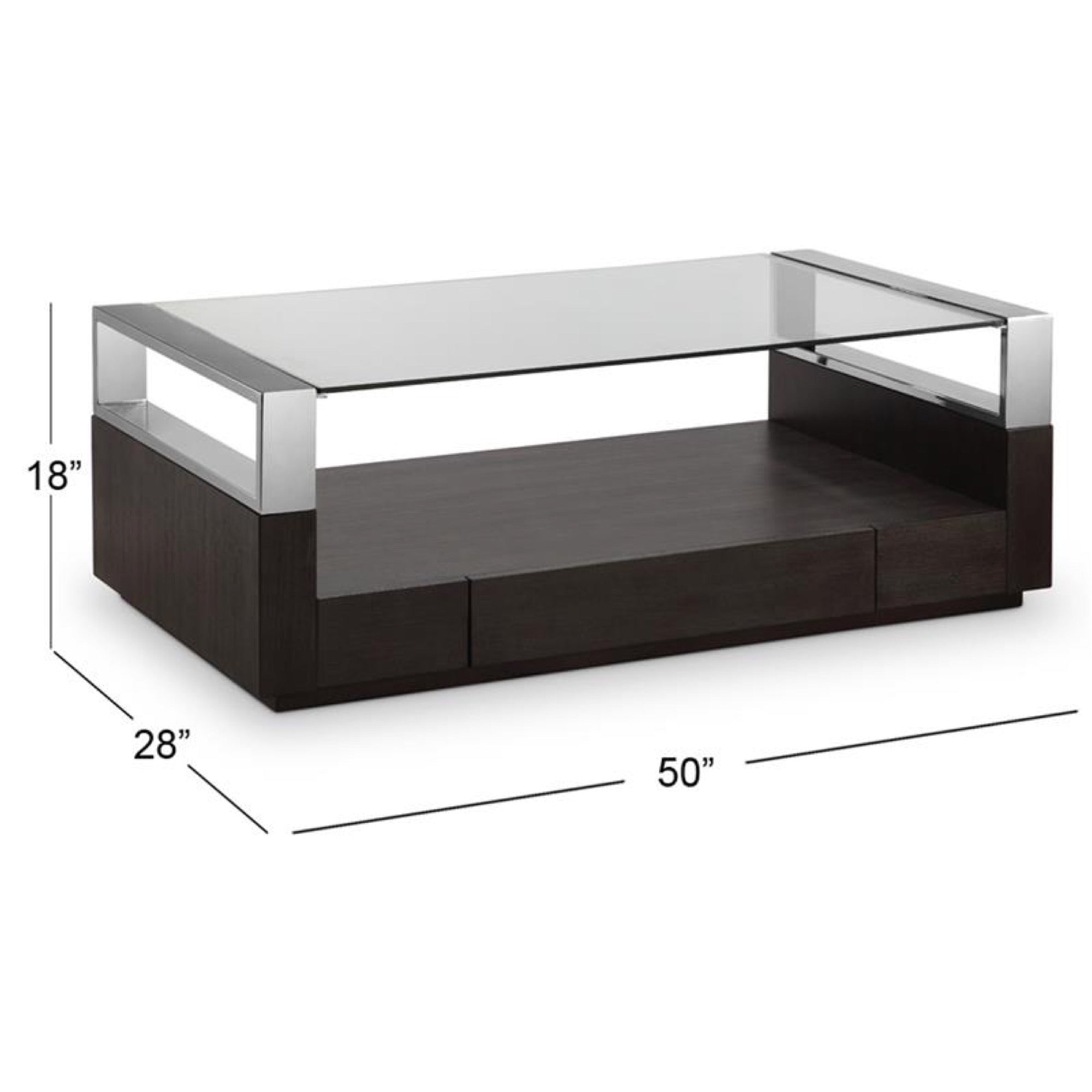 Revere Rectangular Cocktail Table w/Casters