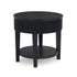 Black Round End Table - Adams Furniture