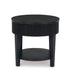 Black Round End Table - Adams Furniture