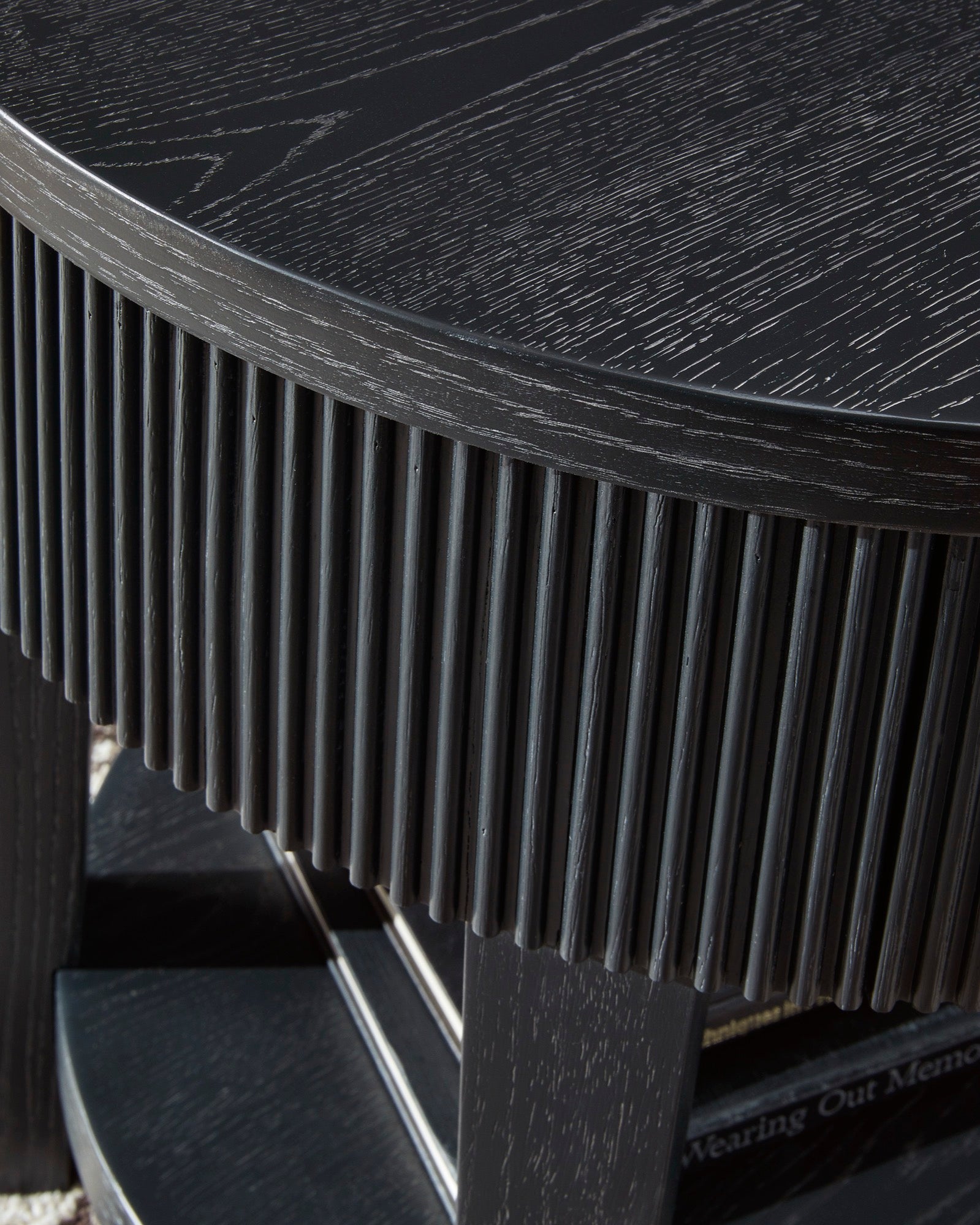 Black Round End Table - Adams Furniture