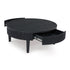 Black Round Coffee Table - Adams Furniture