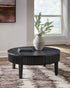 Black Round Coffee Table - Adams Furniture