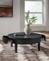 Black Round Coffee Table - Adams Furniture