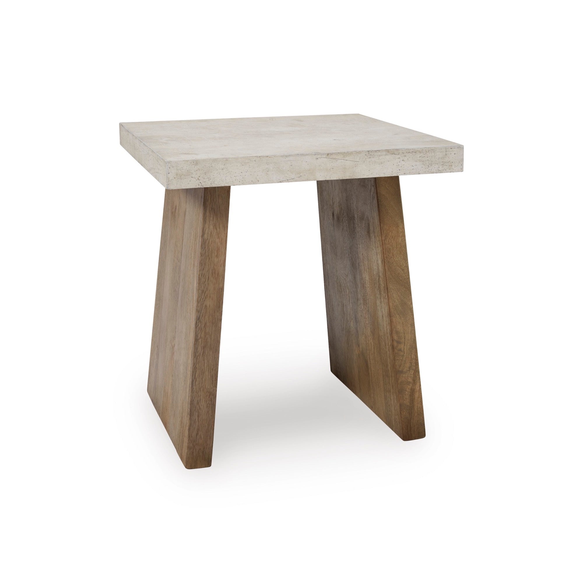 Light Brown Square End Table - Adams Furniture