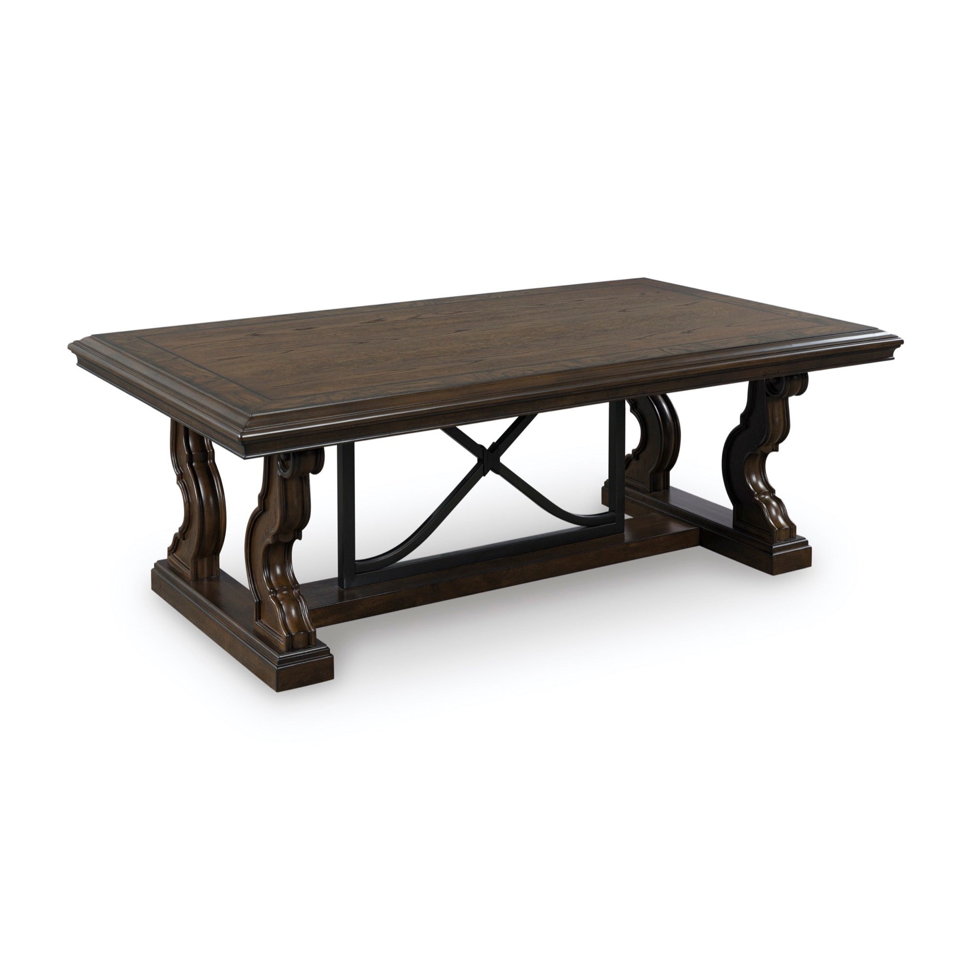 Dark Brown Rectangular Cocktail Table - Adams Furniture