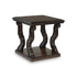 Dark Brown Square End Table - Adams Furniture