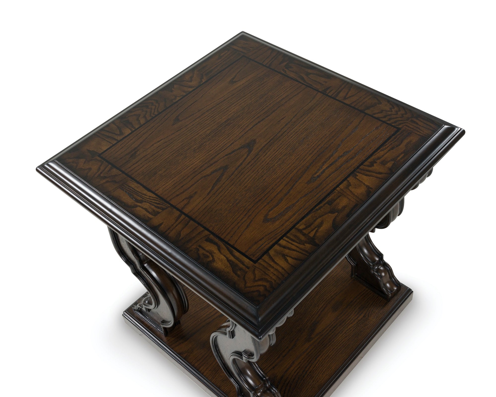 Dark Brown Square End Table - Adams Furniture