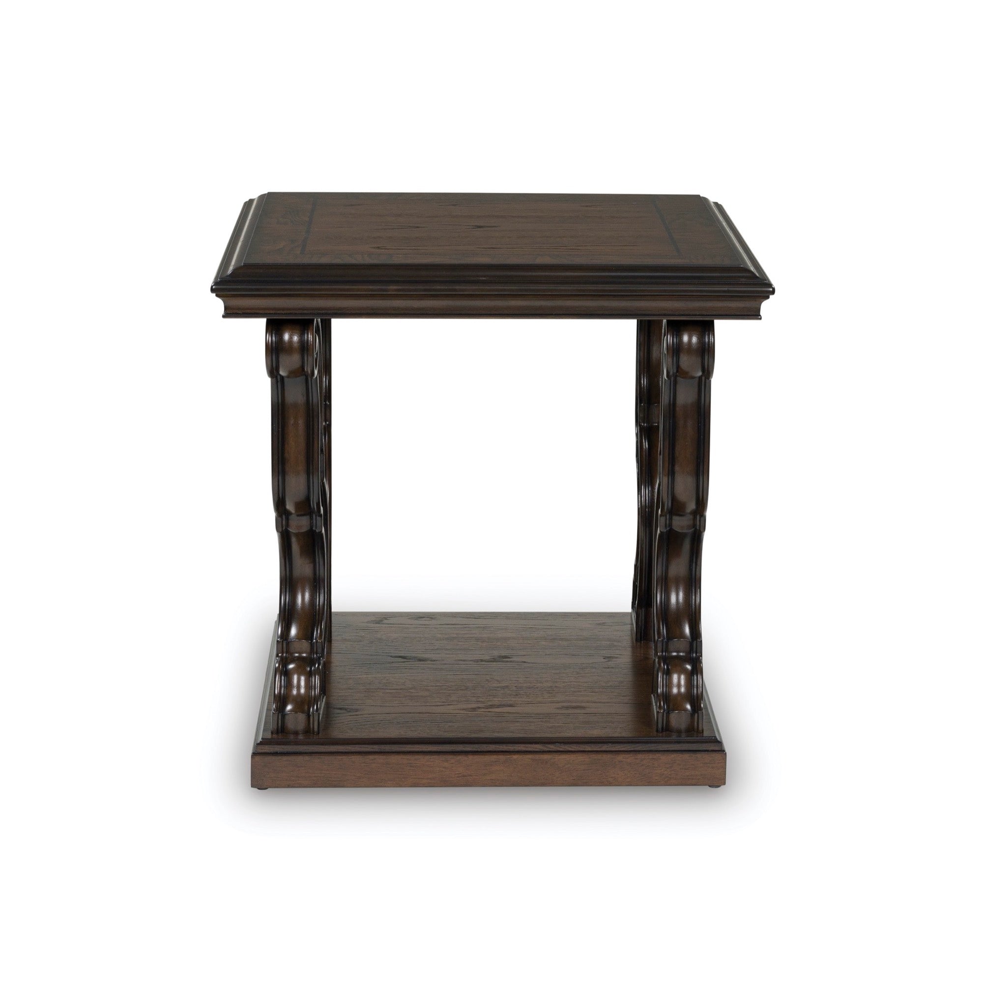 Dark Brown Square End Table - Adams Furniture