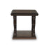 Dark Brown Square End Table - Adams Furniture