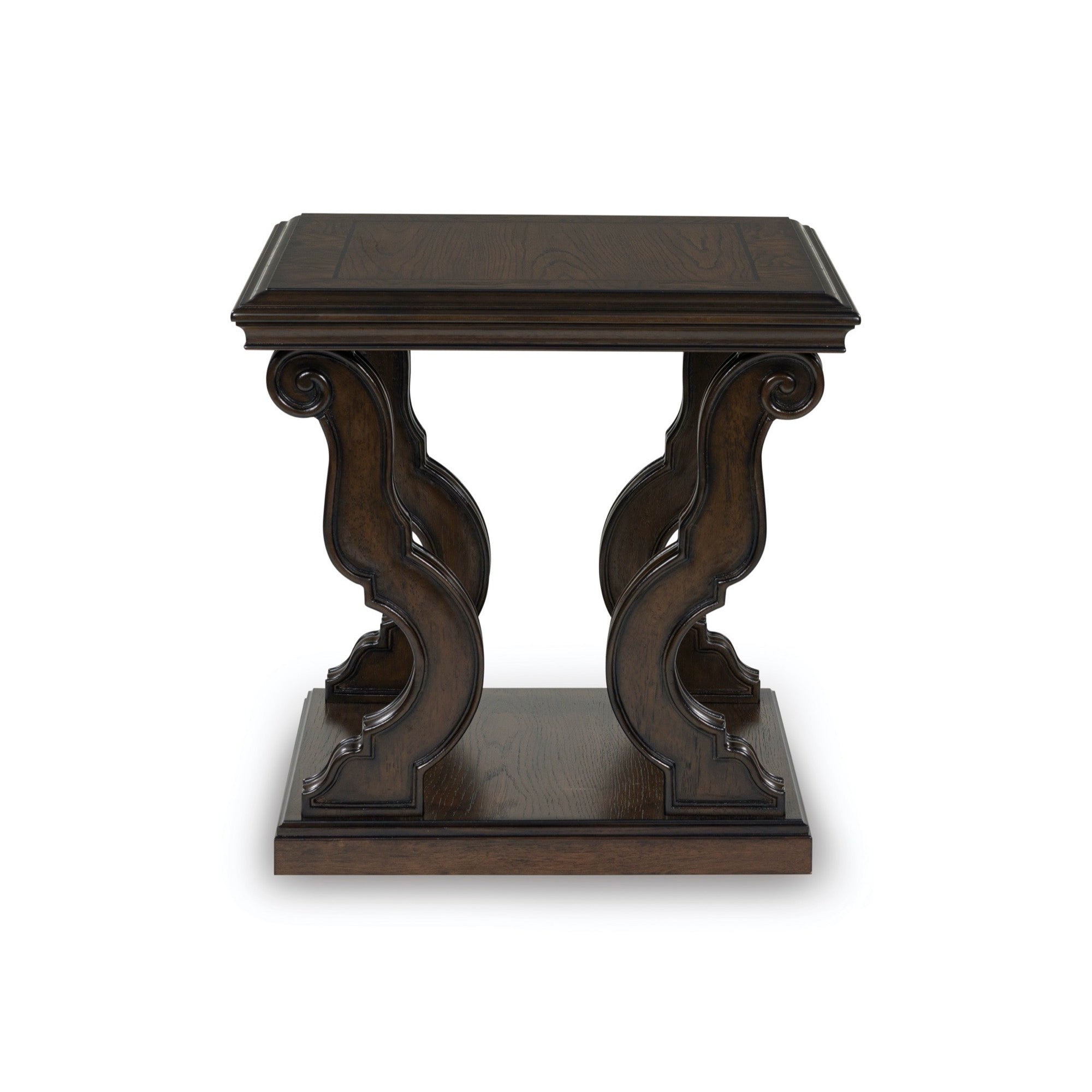Dark Brown Square End Table - Adams Furniture