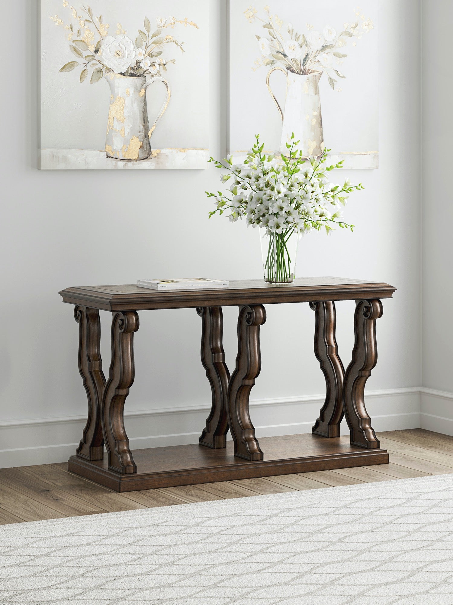 Dark Brown Sofa Table - Adams Furniture