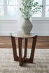 Warm Brown Round End Table