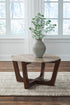 Warm Brown Round Coffee Table