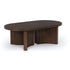 Warm Brown Oval Cocktail Table