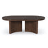 Warm Brown Oval Cocktail Table