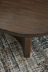 Warm Brown Oval Cocktail Table