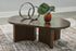 Warm Brown Oval Cocktail Table