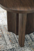 Warm Brown Round End Table - Adams Furniture