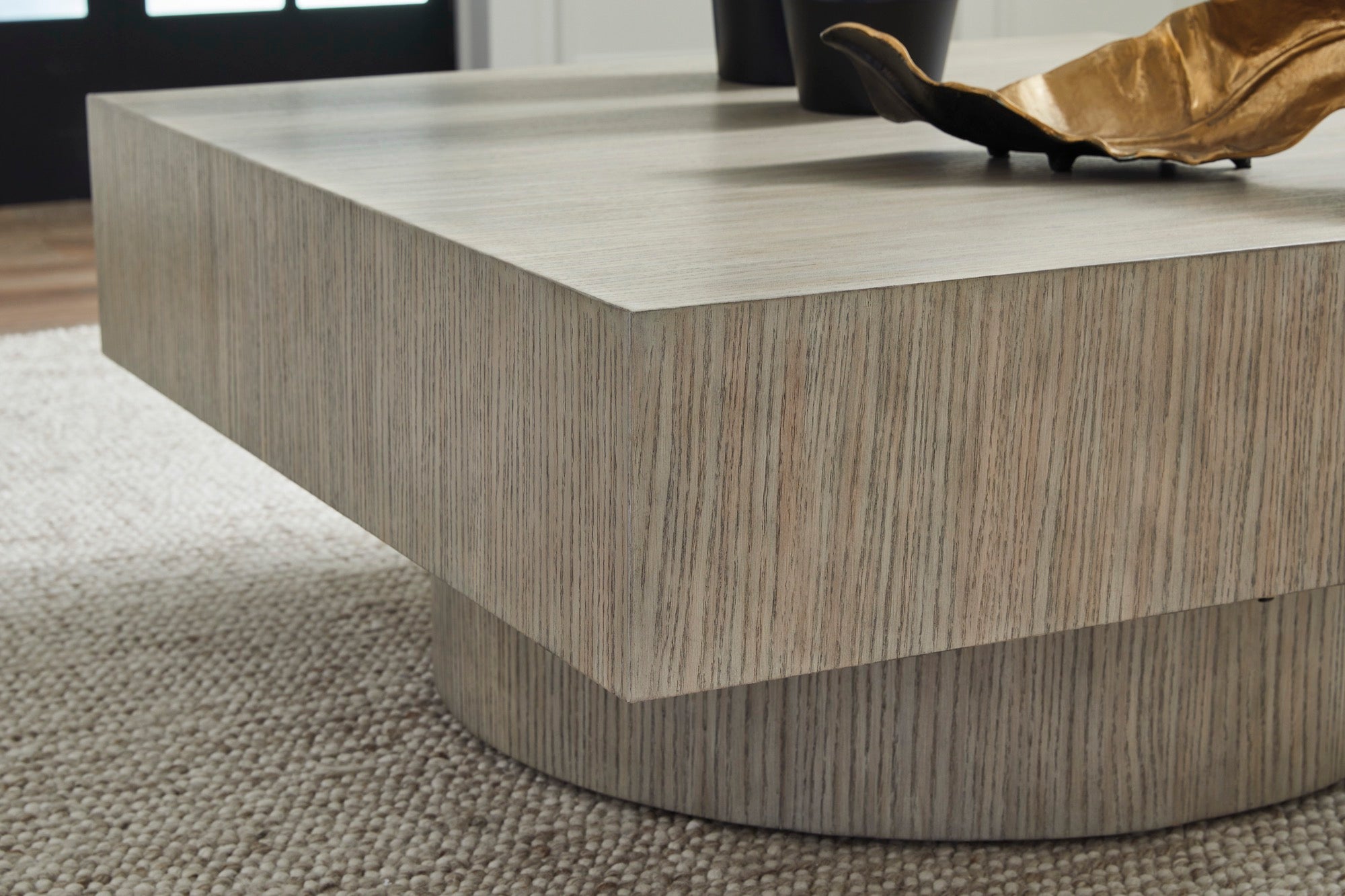 Square Grayish Brown Coffee Table - Adams Furniture