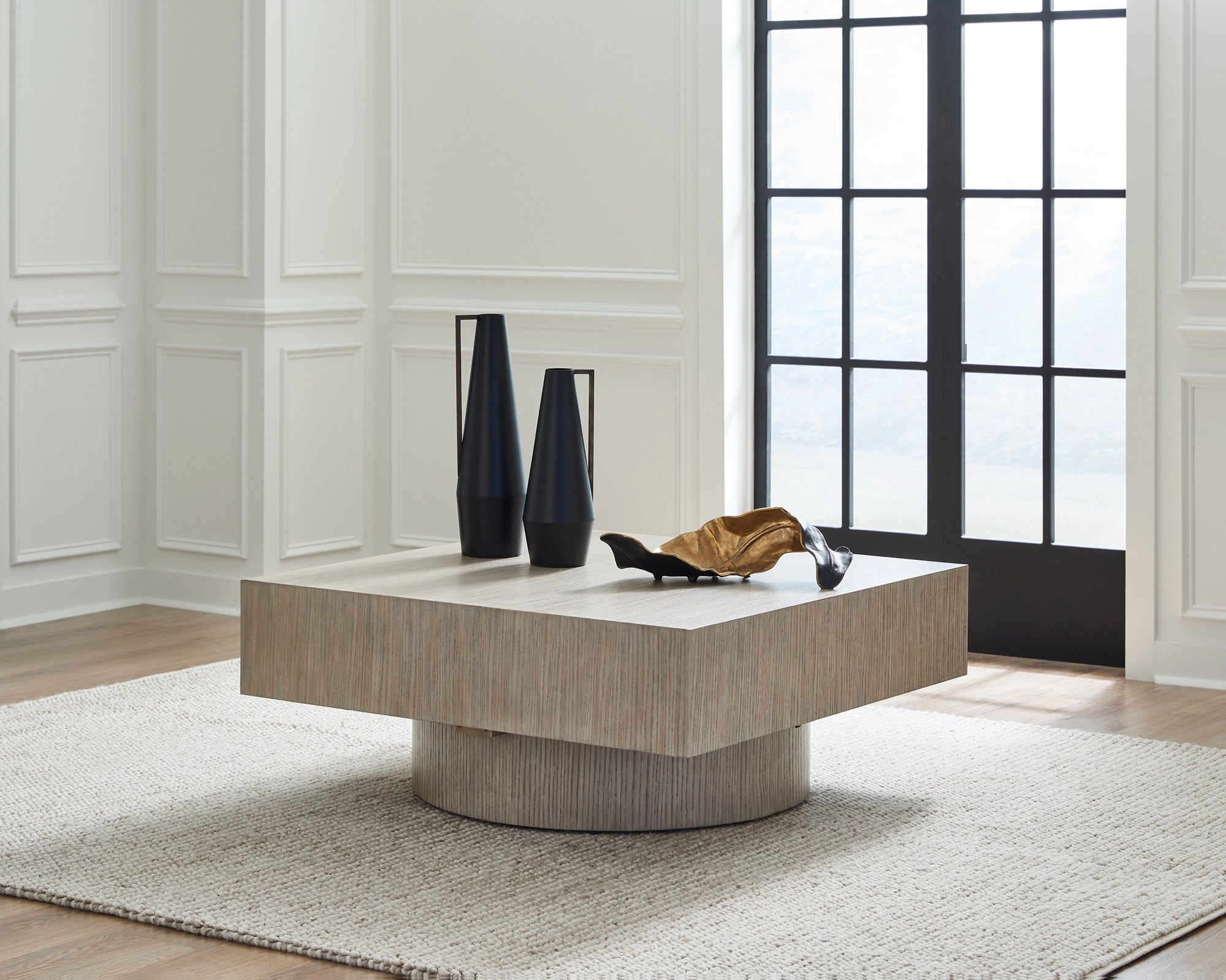 Square Grayish Brown Coffee Table - Adams Furniture
