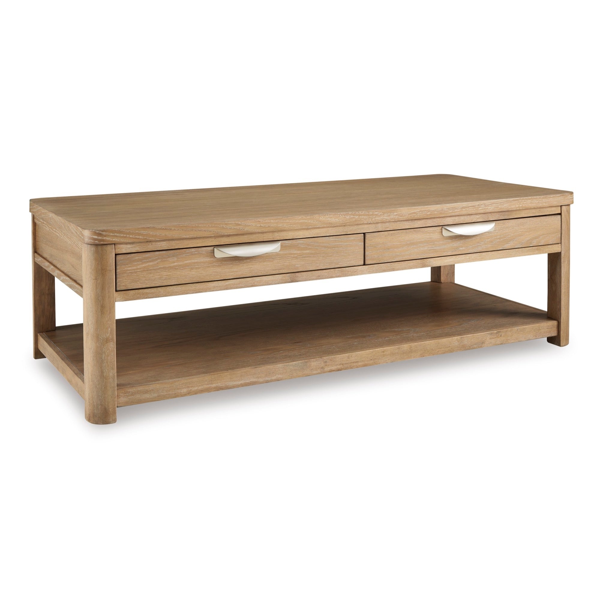 Light Brown Rectangular Coffee Table