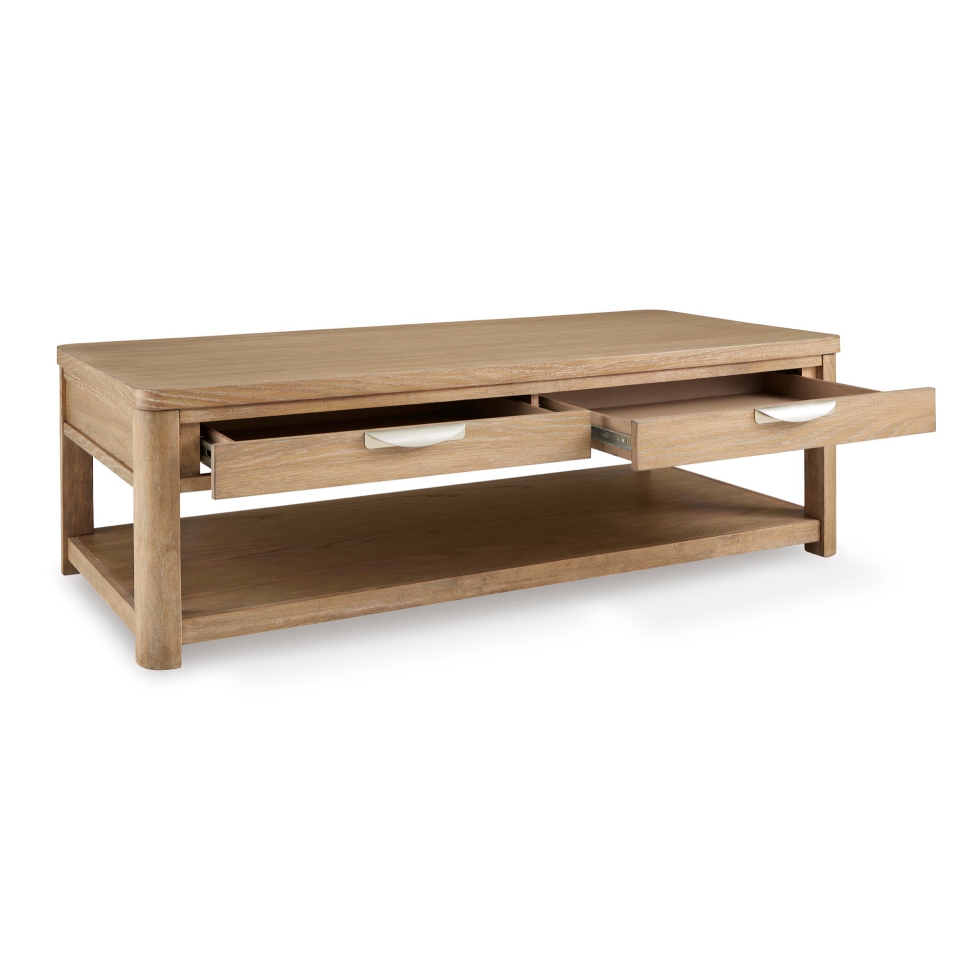 Light Brown Rectangular Coffee Table