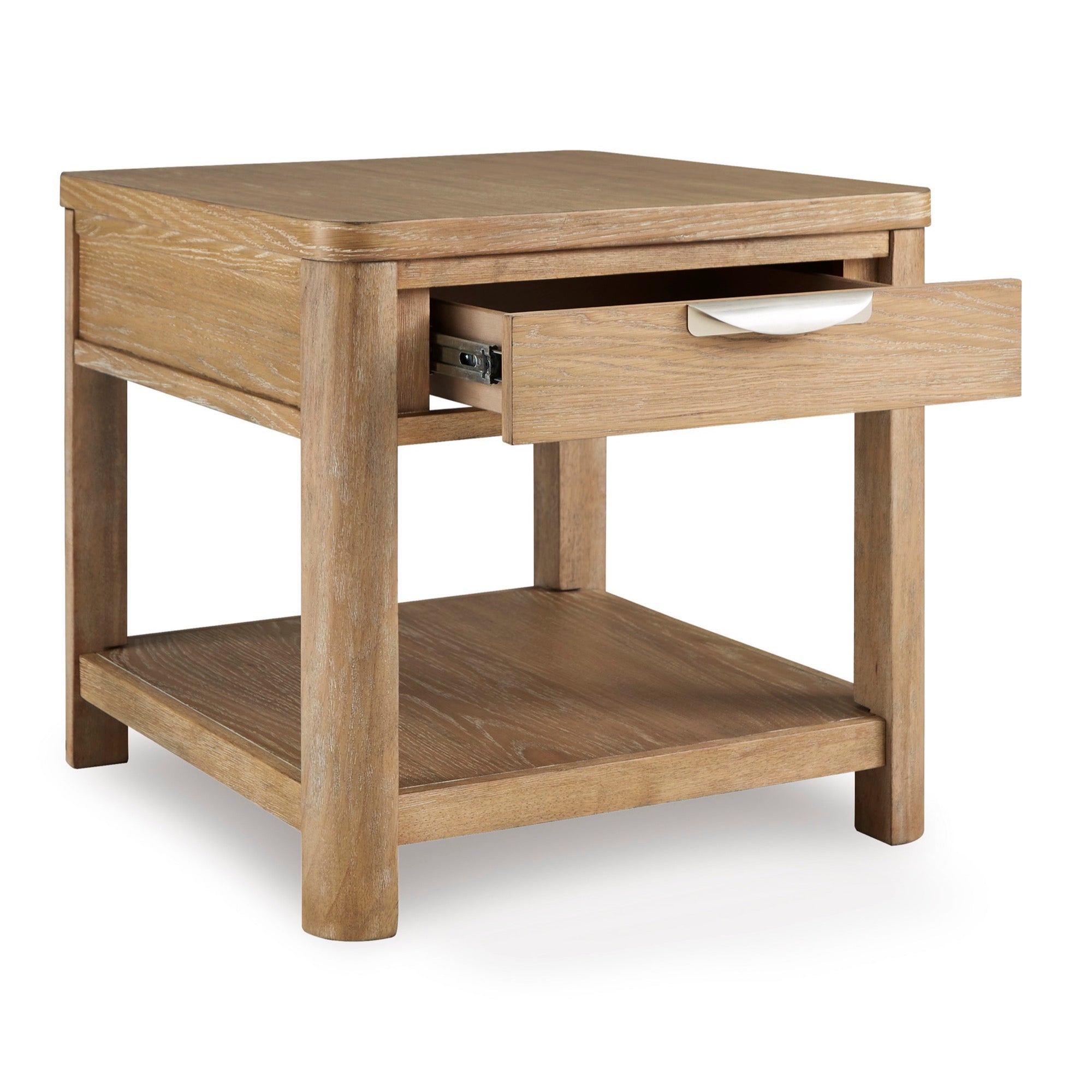 Light Brown Rectangular End Table