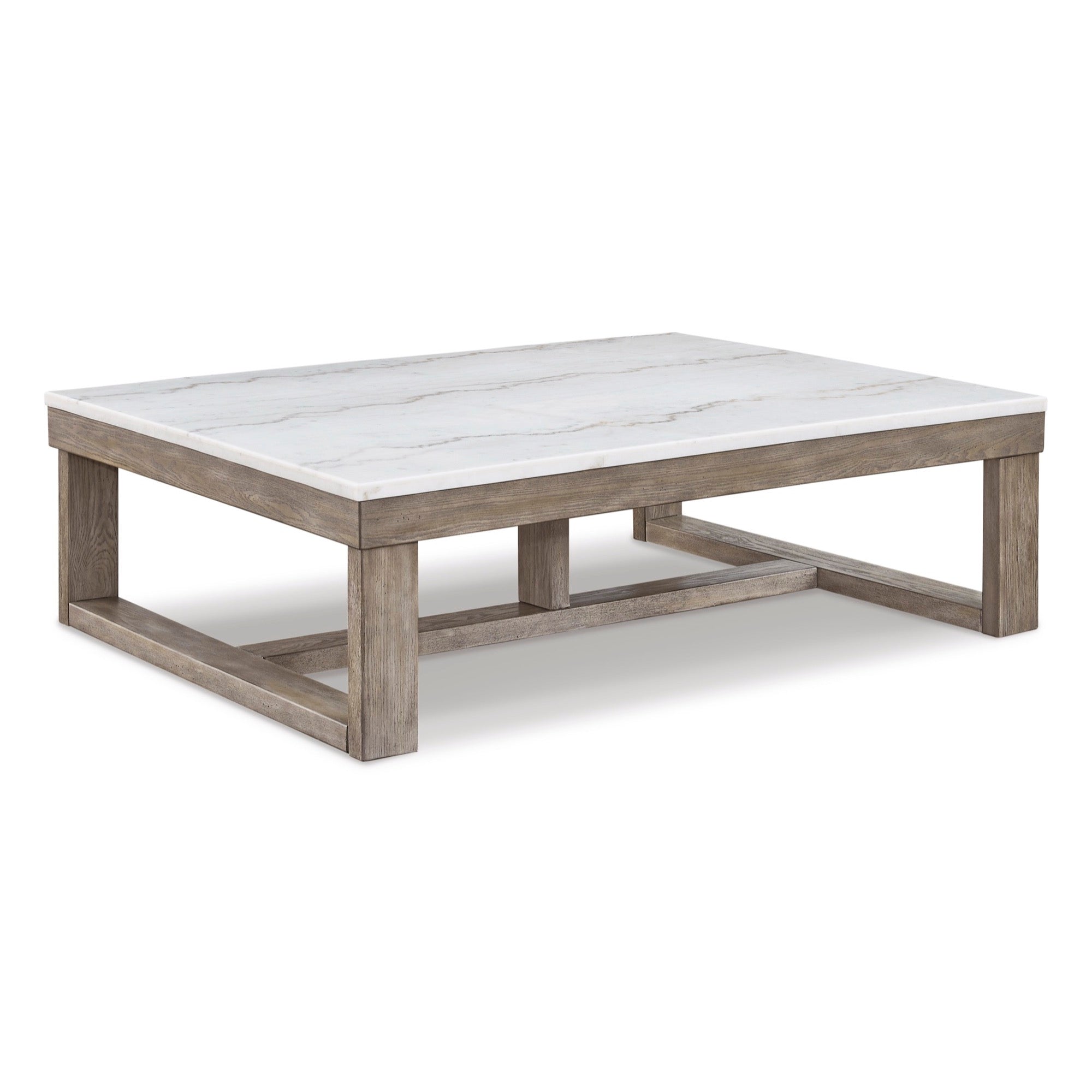 Marble Top Rectangular Coffee Table - Adams Furniture