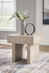 Wire-brushed Square End Table - Adams Furniture