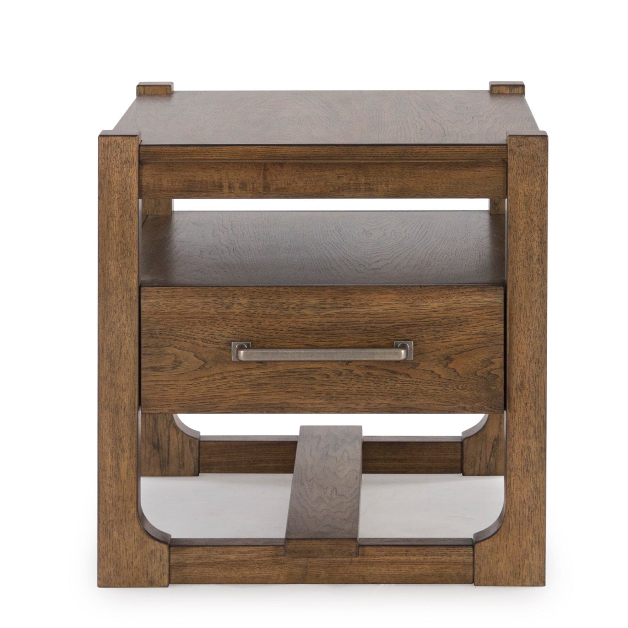 Light Brown Square End Table - Adams Furniture