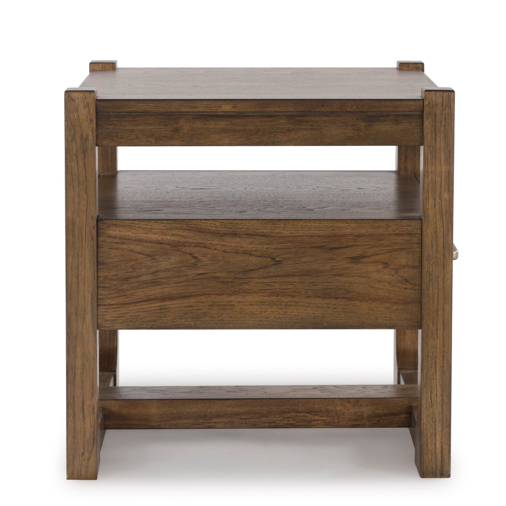 Light Brown Square End Table - Adams Furniture