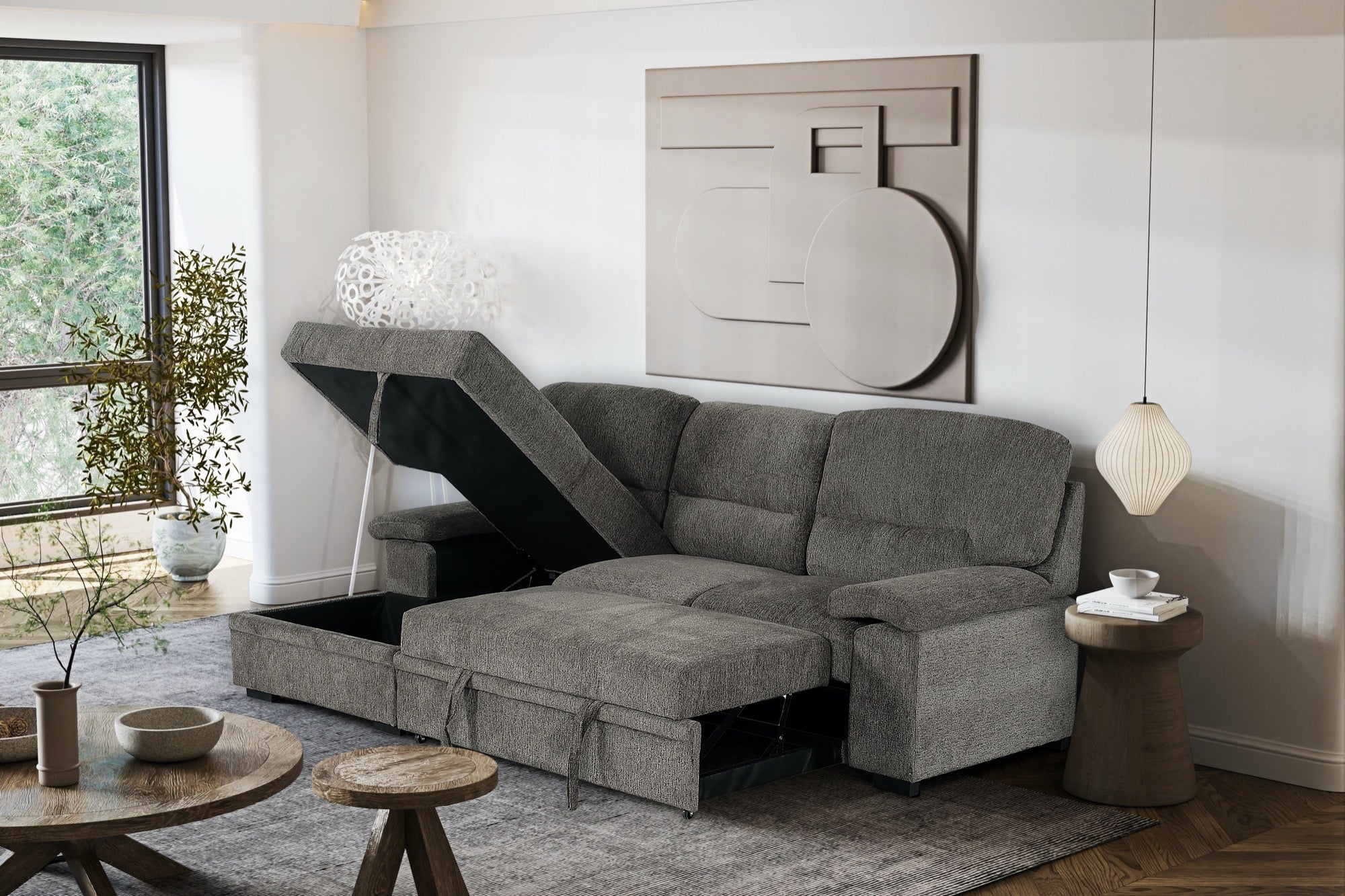 Sleeper Sectional Sofa With Storage Chaise | Cabinets Matttroy