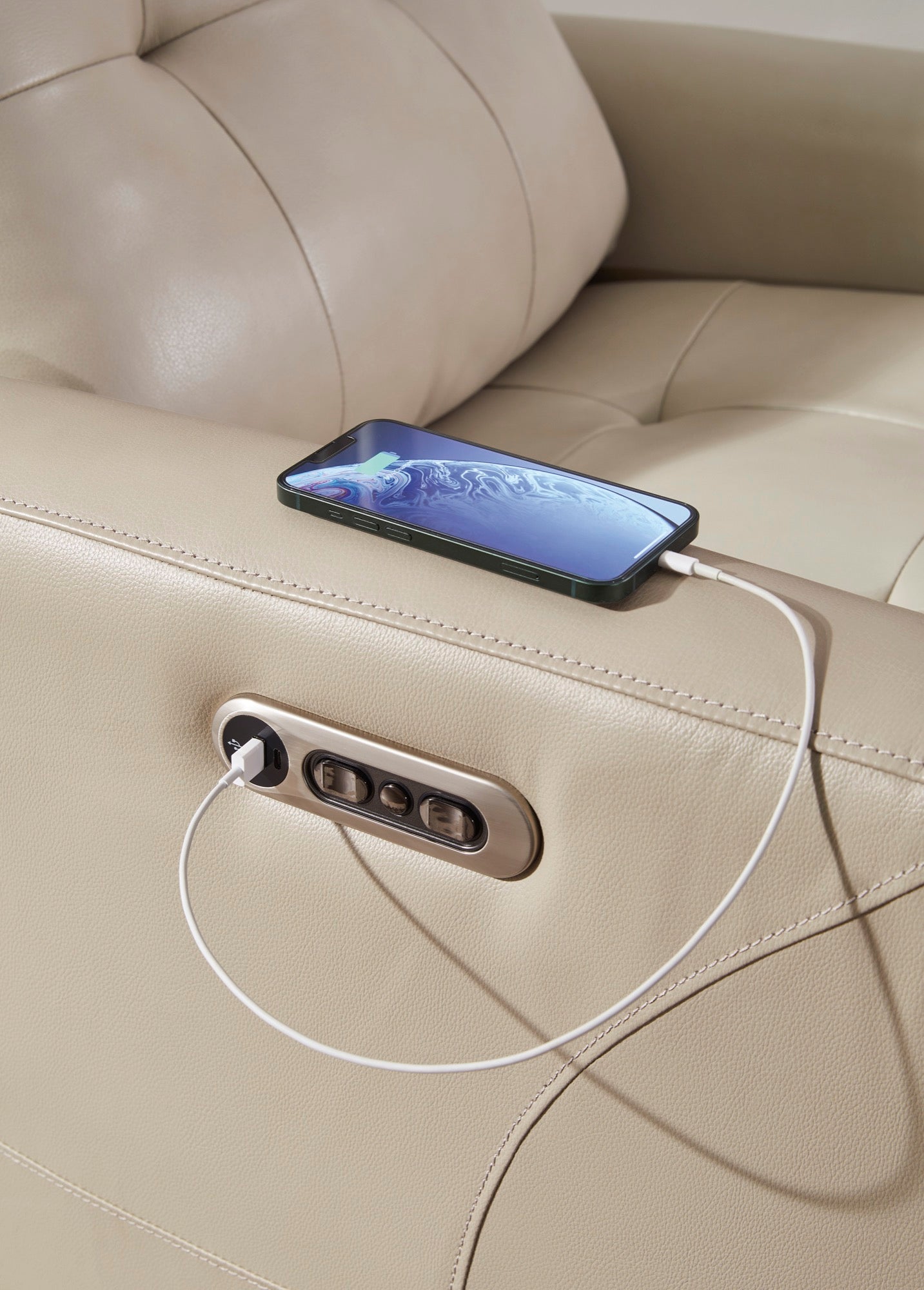 Power Recliner with Adjustable Headrest - Adams Furniture