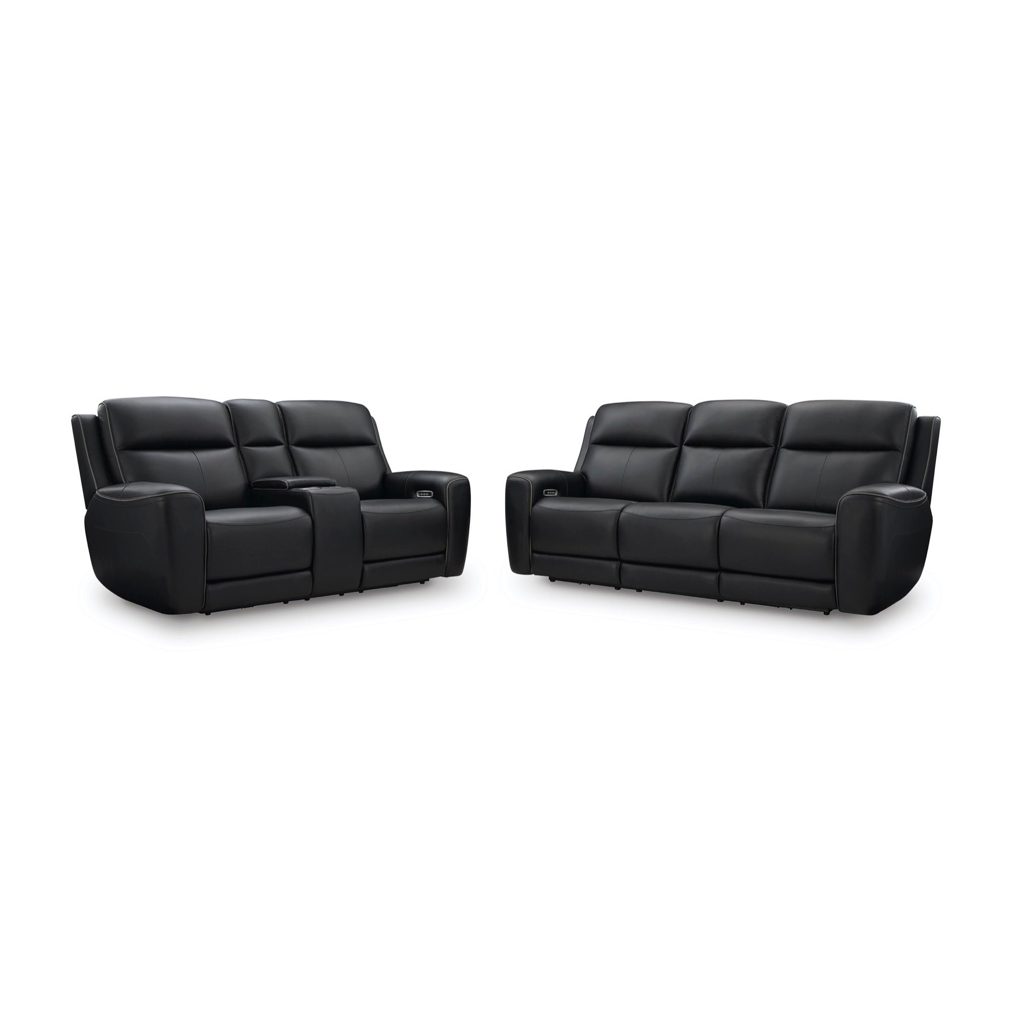 Maverick Onyx Power Reclining Living Room Set with Adjustable Headrest, Massage & Heated Seats